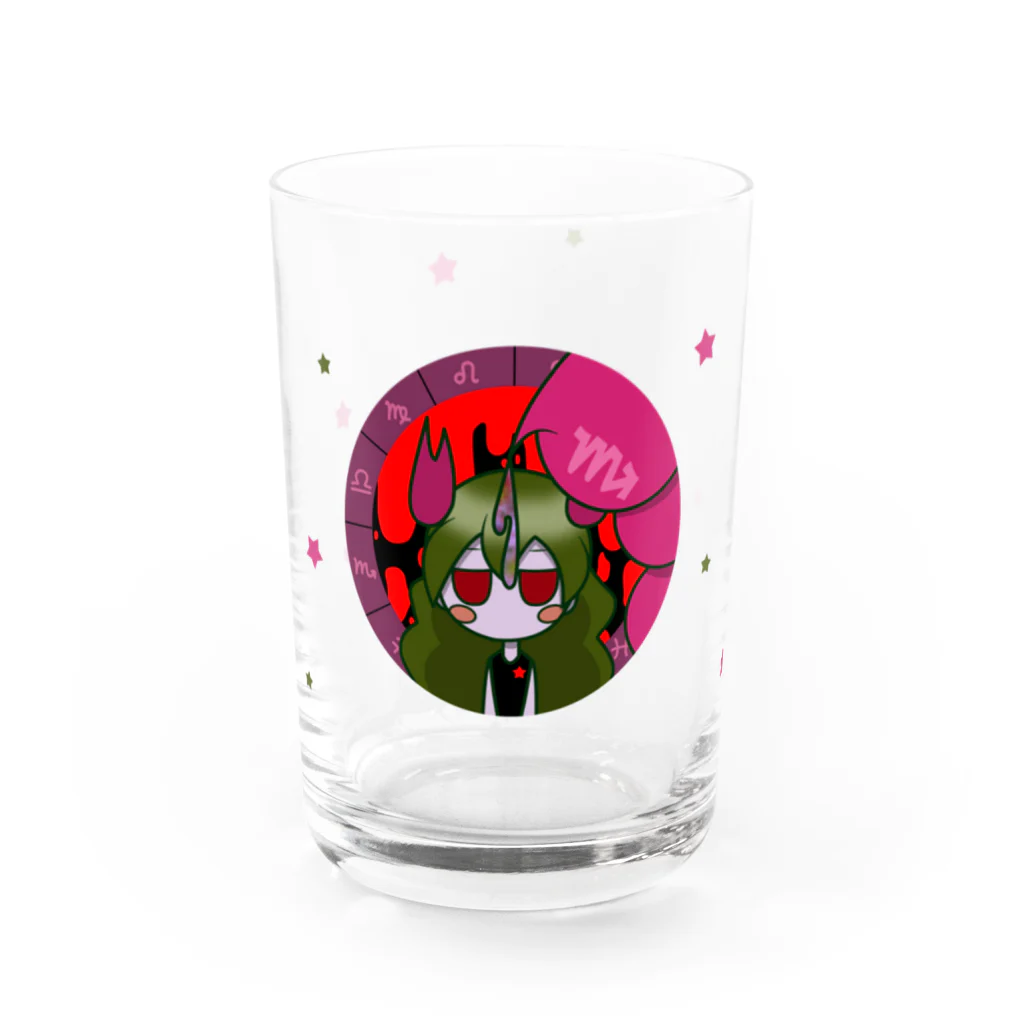 cosmicatiromのさそり座 パターン2・フルカラー Water Glass :front