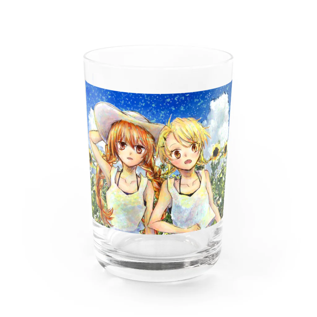 志瓜のSUZURIの夏のつなここ Water Glass :front