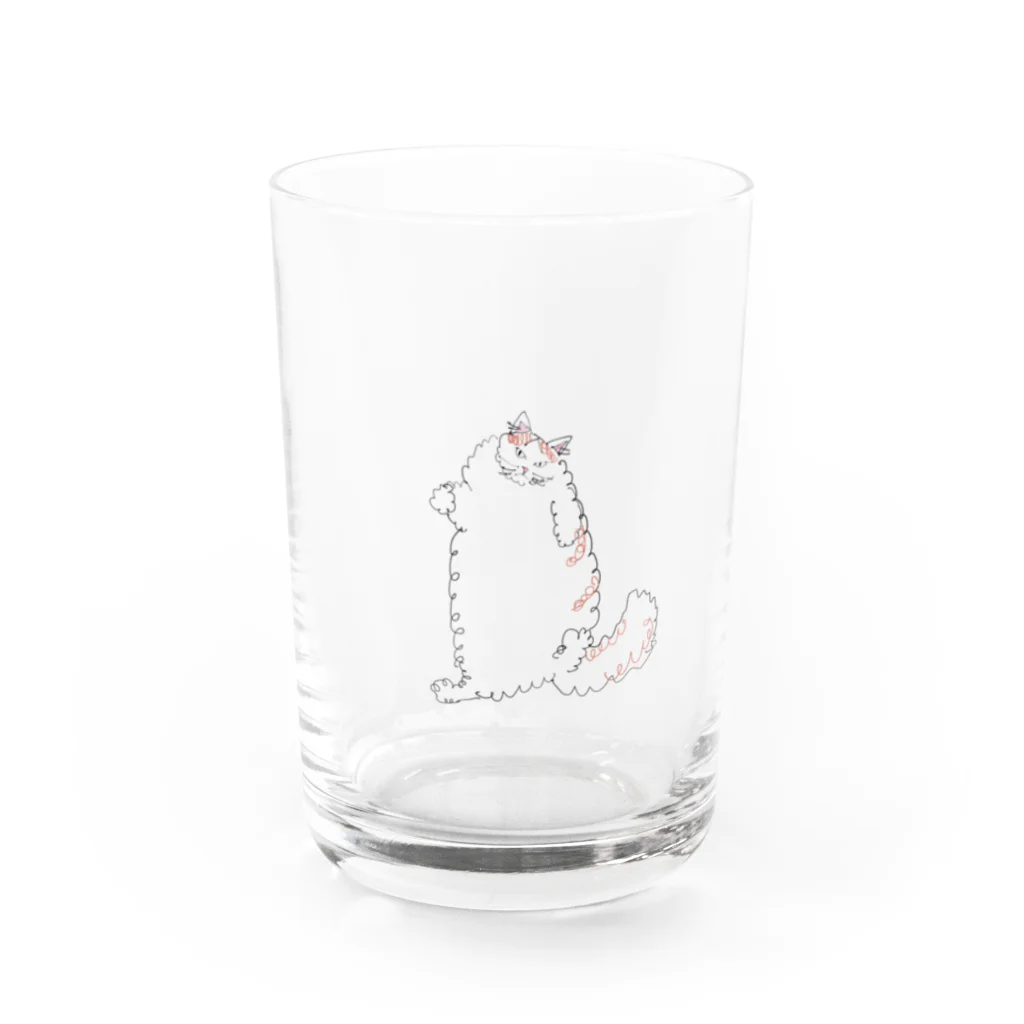 おもごまのねこのおもちくん Water Glass :front