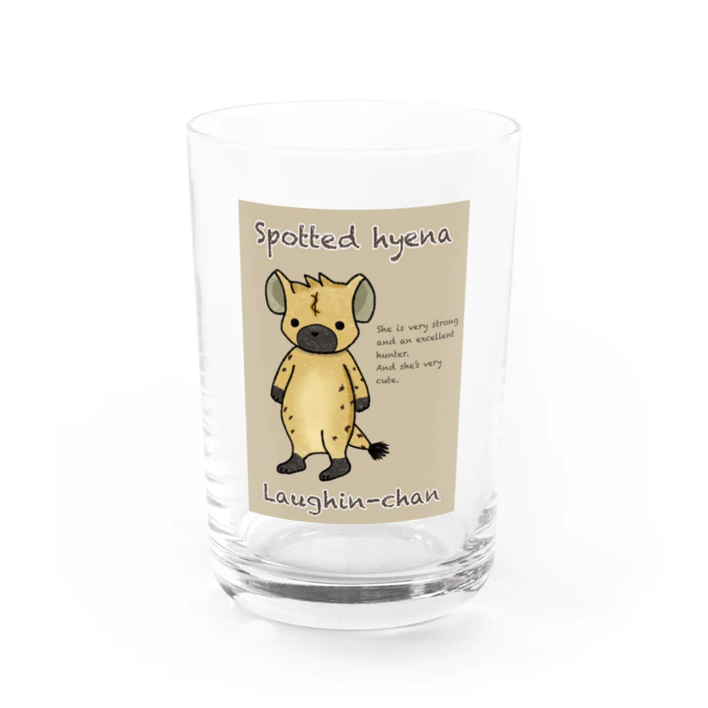 有限会社サイエンスファクトリーのブチハイエナのラフィンちゃん Water Glass :front