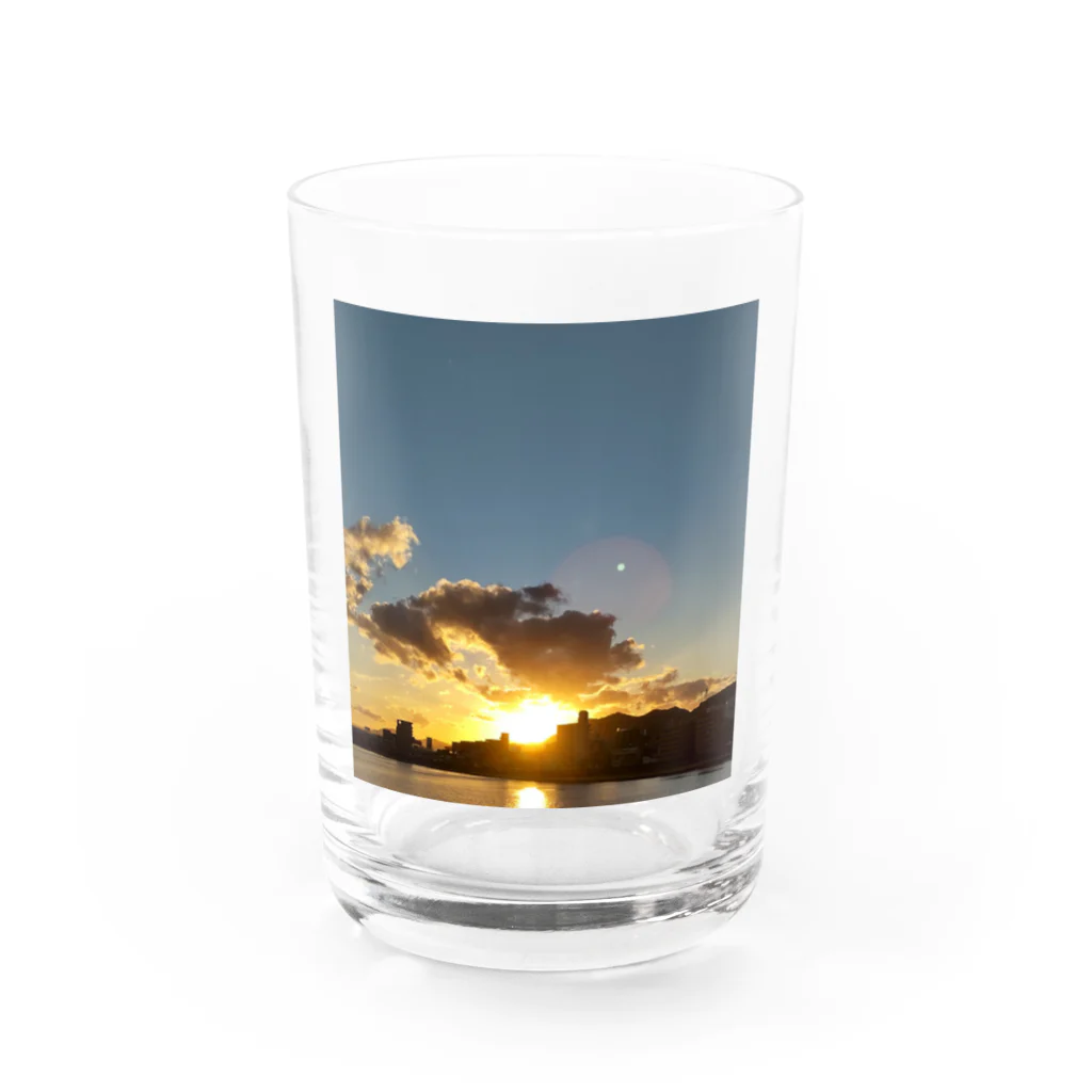 NANASHOPの夕焼け Water Glass :front