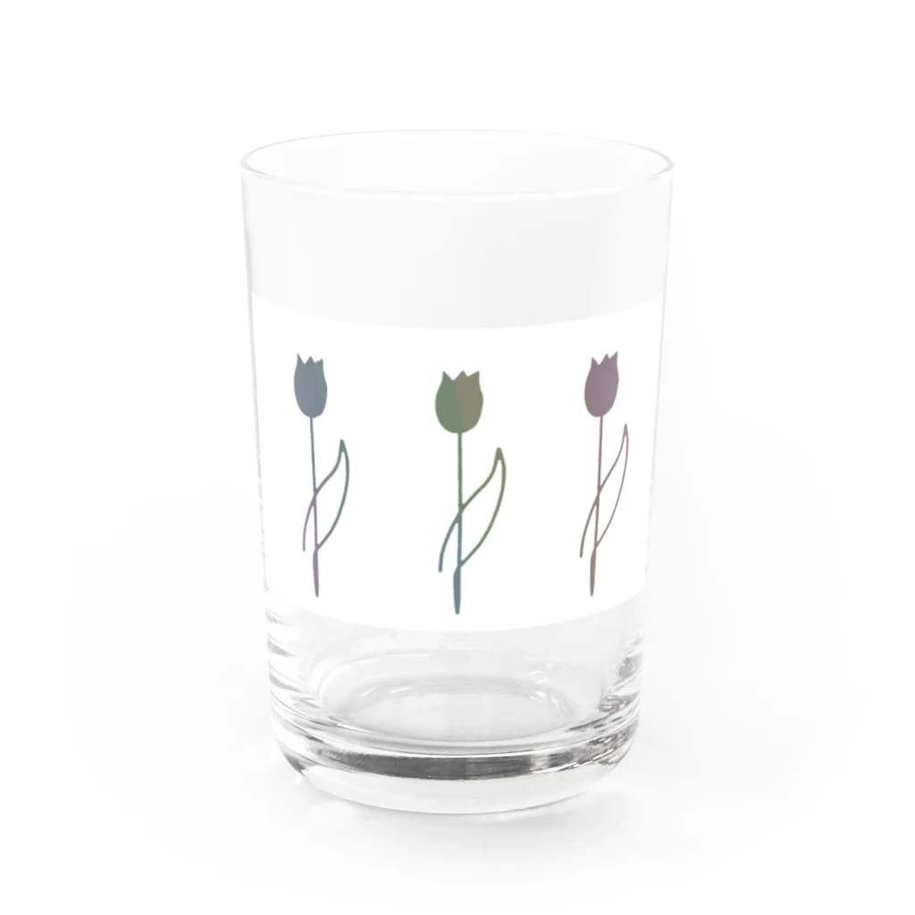 rilybiiのrainbow Flower  Water Glass :front