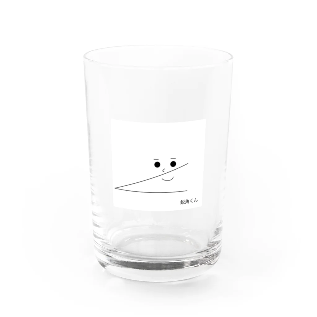 小野小町の鋭角くん Water Glass :front