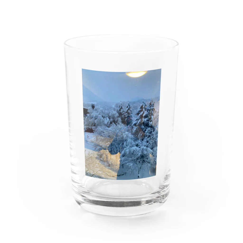 サイコパス☆ズヤカ杉山の雪林 Water Glass :front