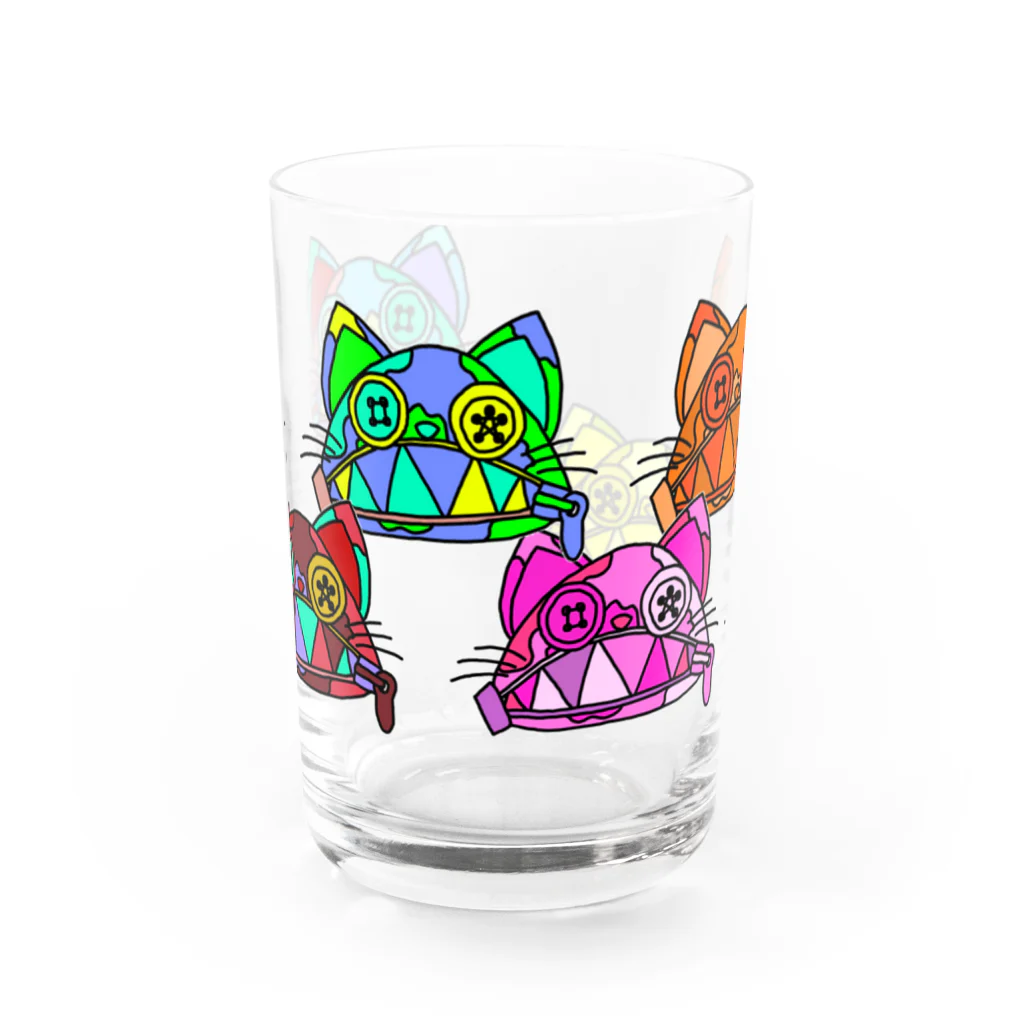 でくの族・わくてかショップのゾンビジッパーにゃんこs Water Glass :front