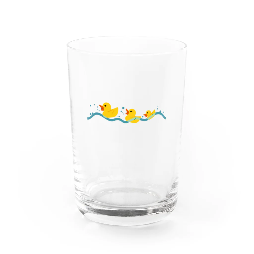 machiwowのぷかぷかあひる Water Glass :front