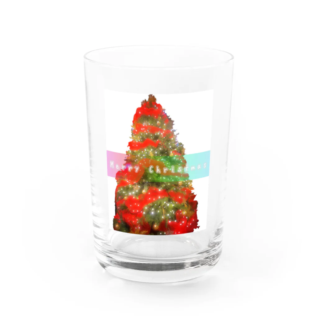 N.Pのクリスマス グラス前面