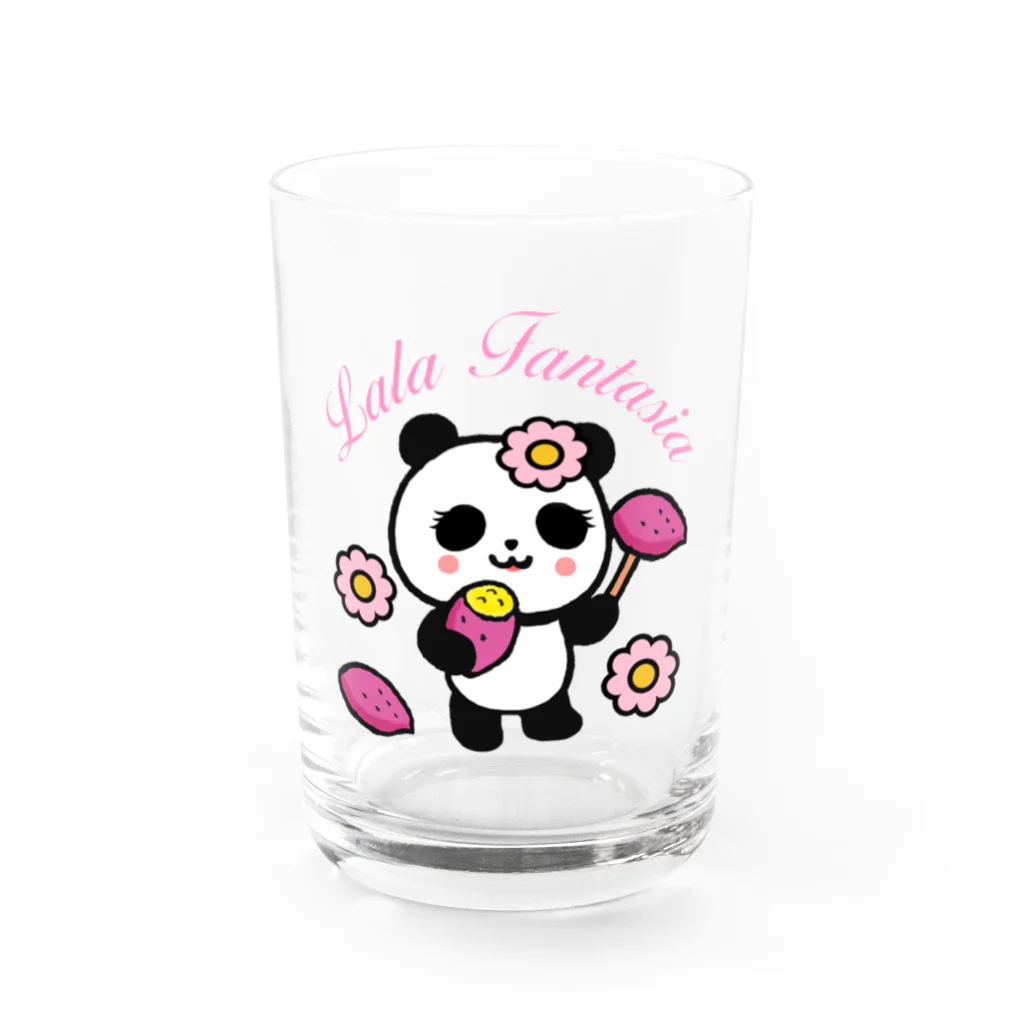 Lala Fantasia SUZURI StoreのLala Panda Yakiimo Water Glass :front