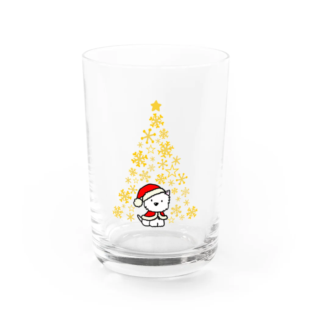 Kizplanning 「Sylph&Devil's」のしろいぬルッチー【X’mas限定ツリー】 Water Glass :front