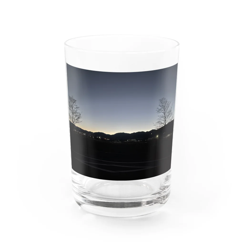 2929gawDesignShop358のEarly winter sunrise Water Glass :front