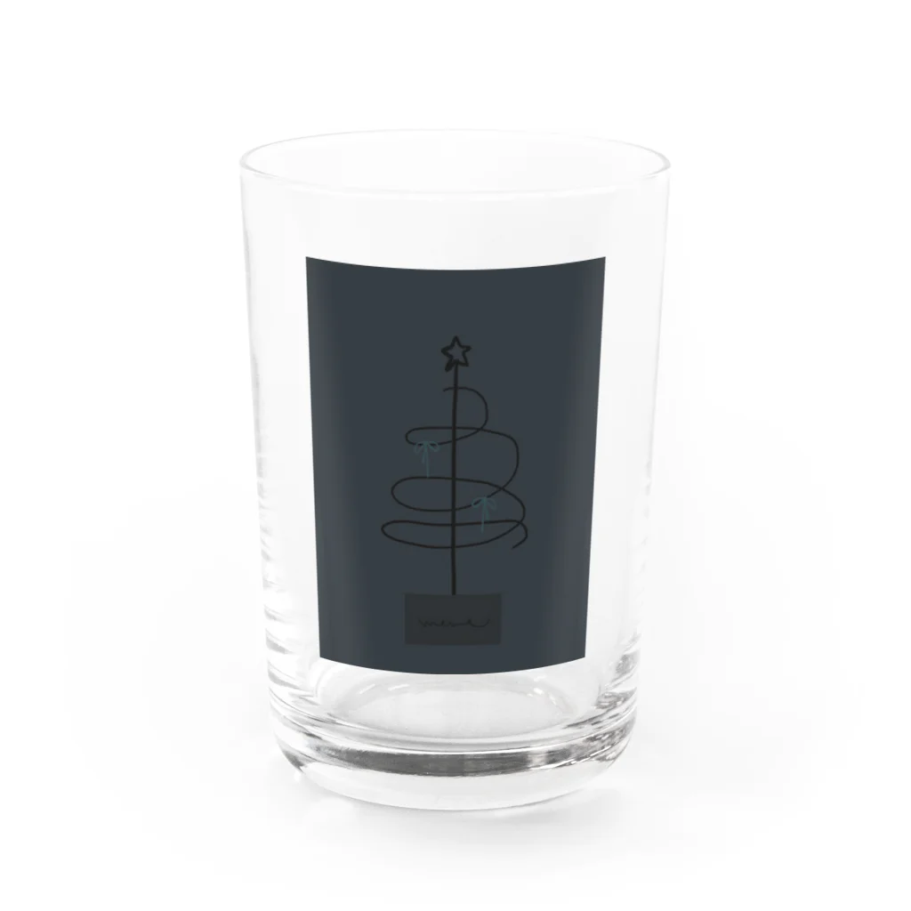 rilybiiのgray blue green Tree Water Glass :front