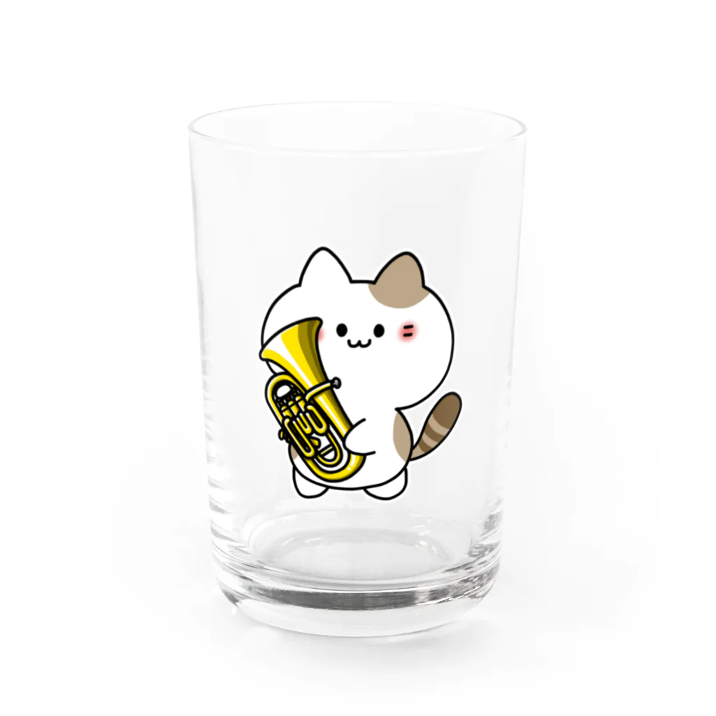  ふじねこ屋のユーフォニアムねこ（金） Water Glass :front