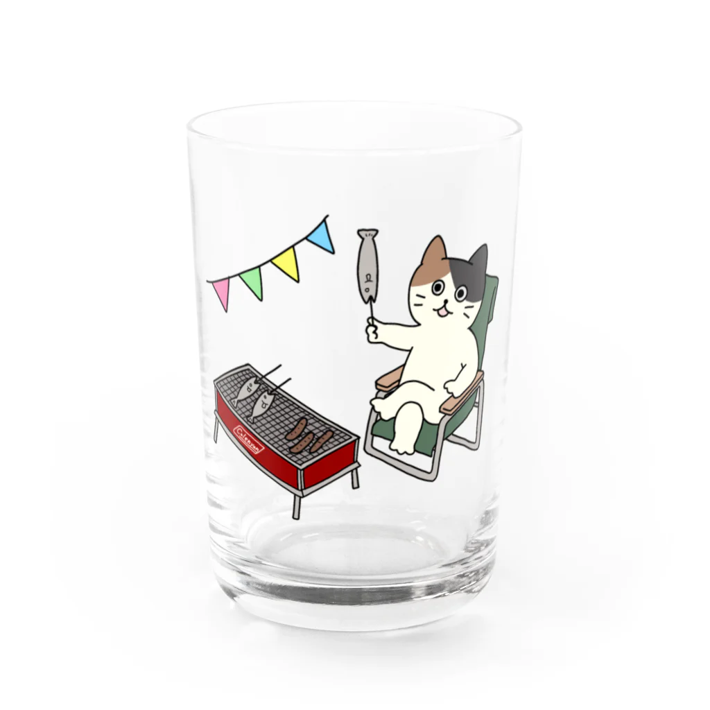 Cocotte Mottoのアウトドアなねこ１ Water Glass :front