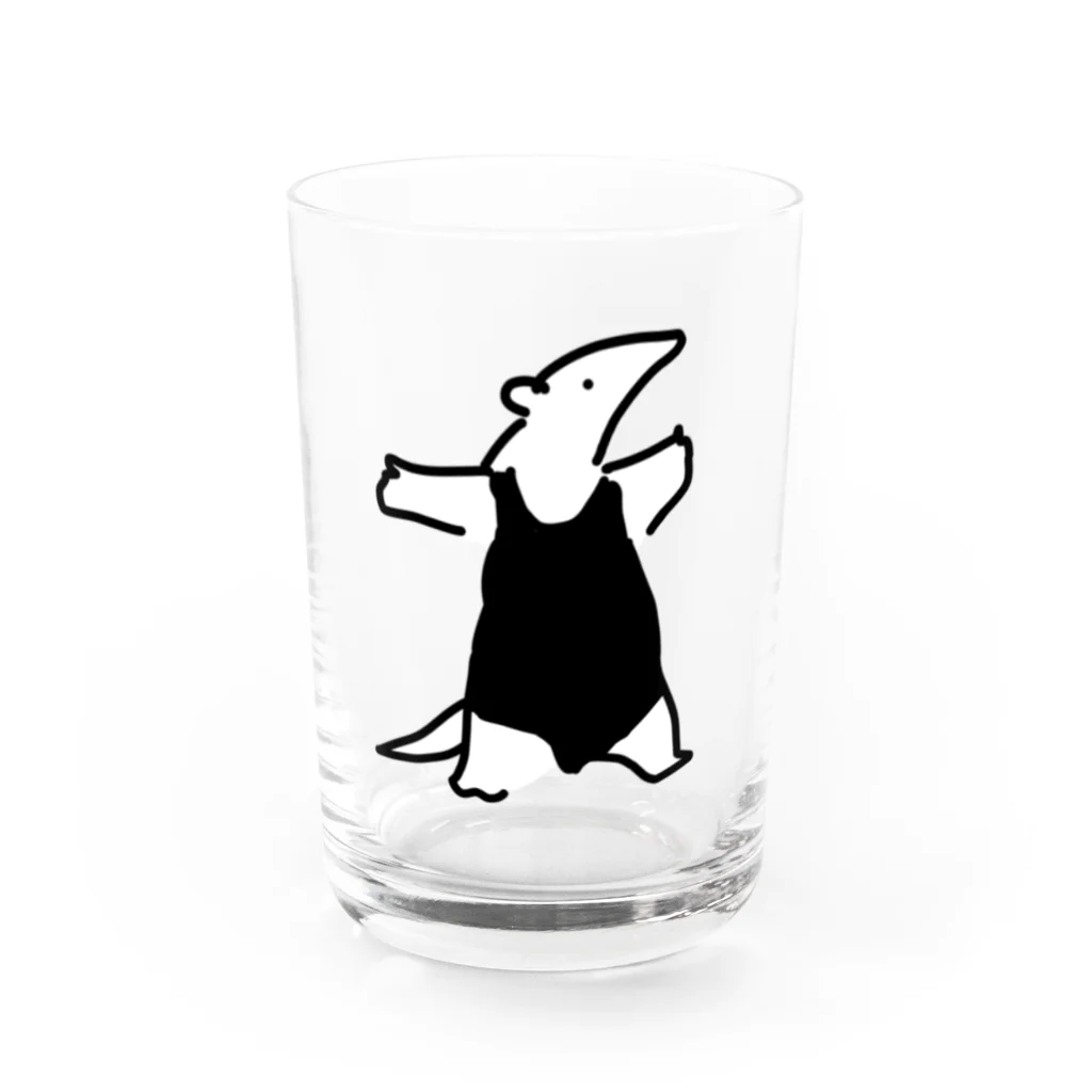 いきものや　のの（別館）の文字無し通さぬ色白ミナミコアリクイ Water Glass :front