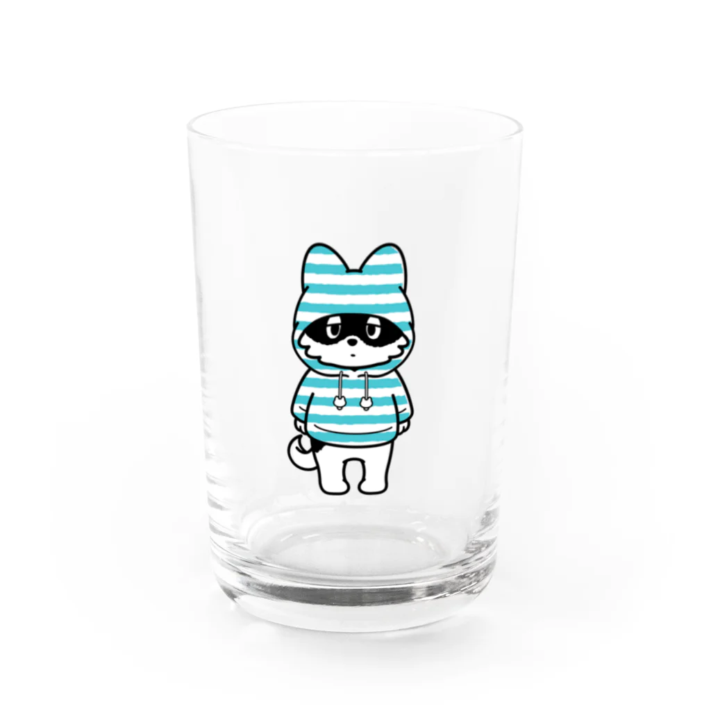 チャーナのアイテムショップのバカンス犬 Water Glass :front