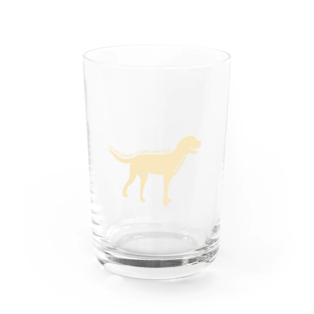 私のラブラドールのWhite Labrador  Water Glass :front