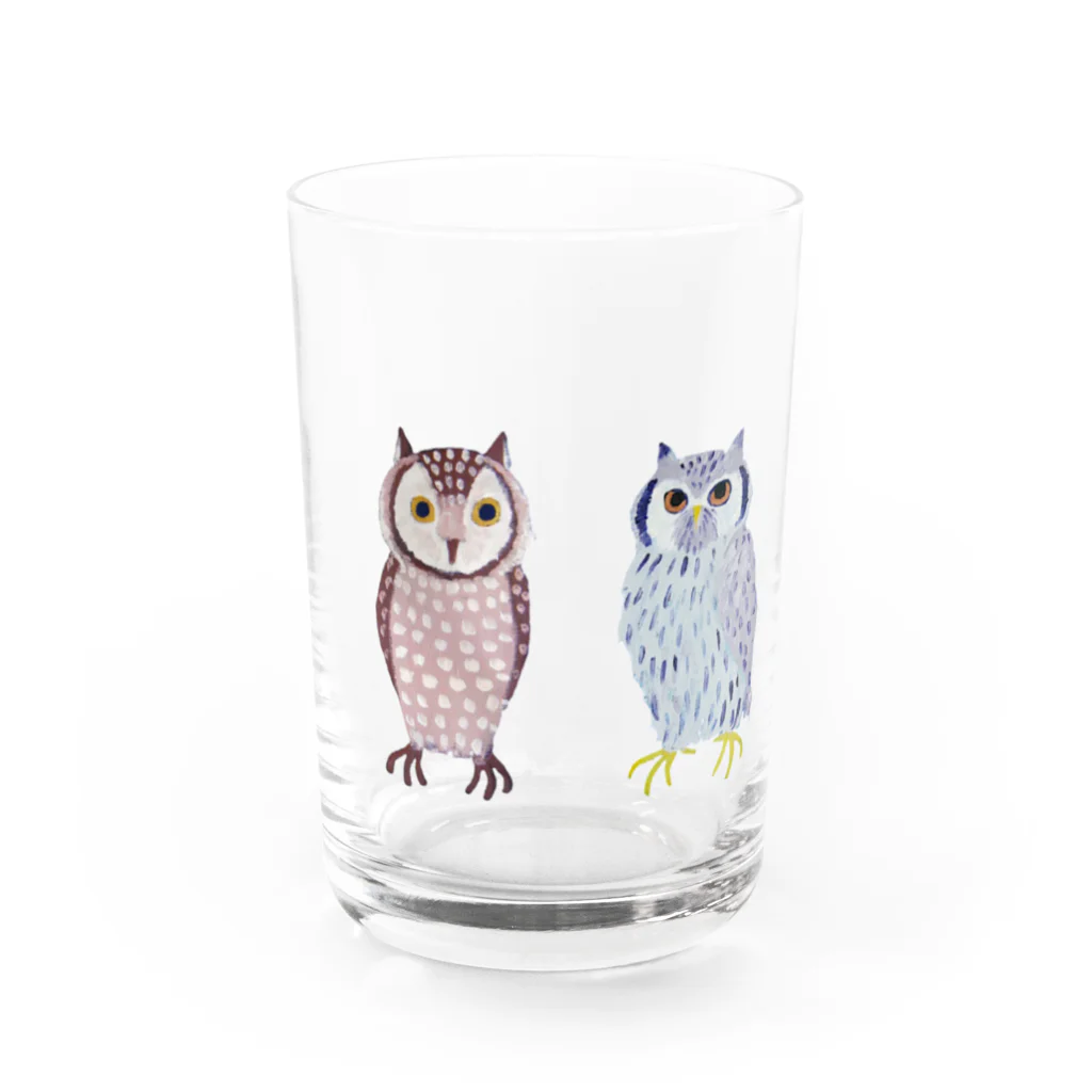 suzuejyaのふくろうふくろう Water Glass :front