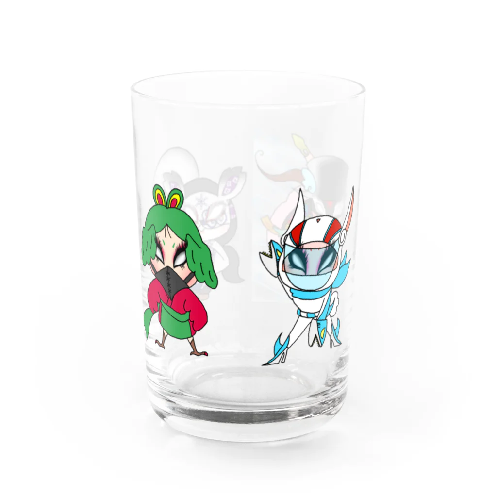 こつめちゃんのおみせのサブメン！妖怪ヒーローズ！ Water Glass :front