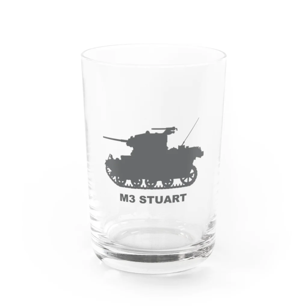 puikkoのM3軽戦車スチュアート（グレー） Water Glass :front