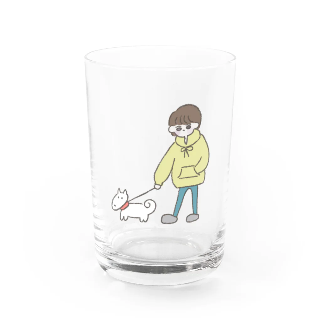 いくらのいくらといぬの散歩道 Water Glass :front