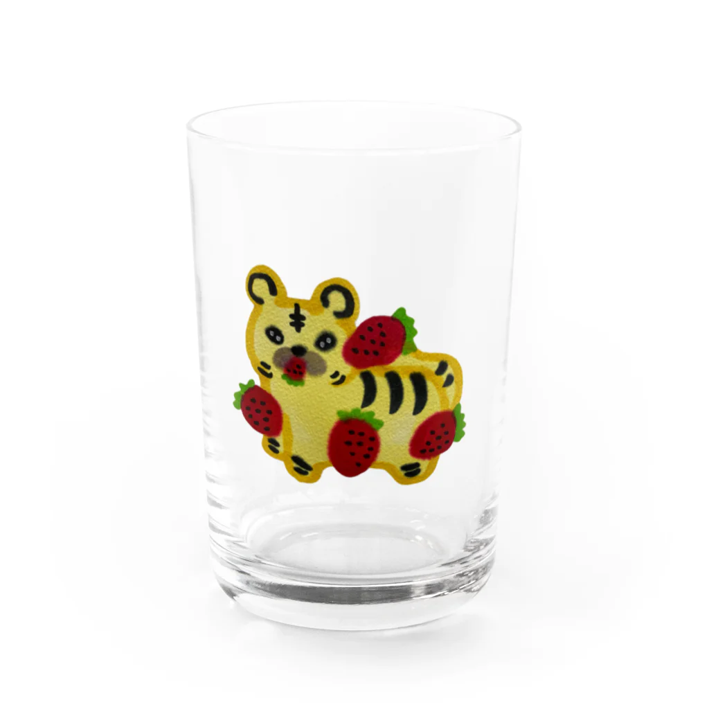 heartful_yumikoの寅といちご Water Glass :front