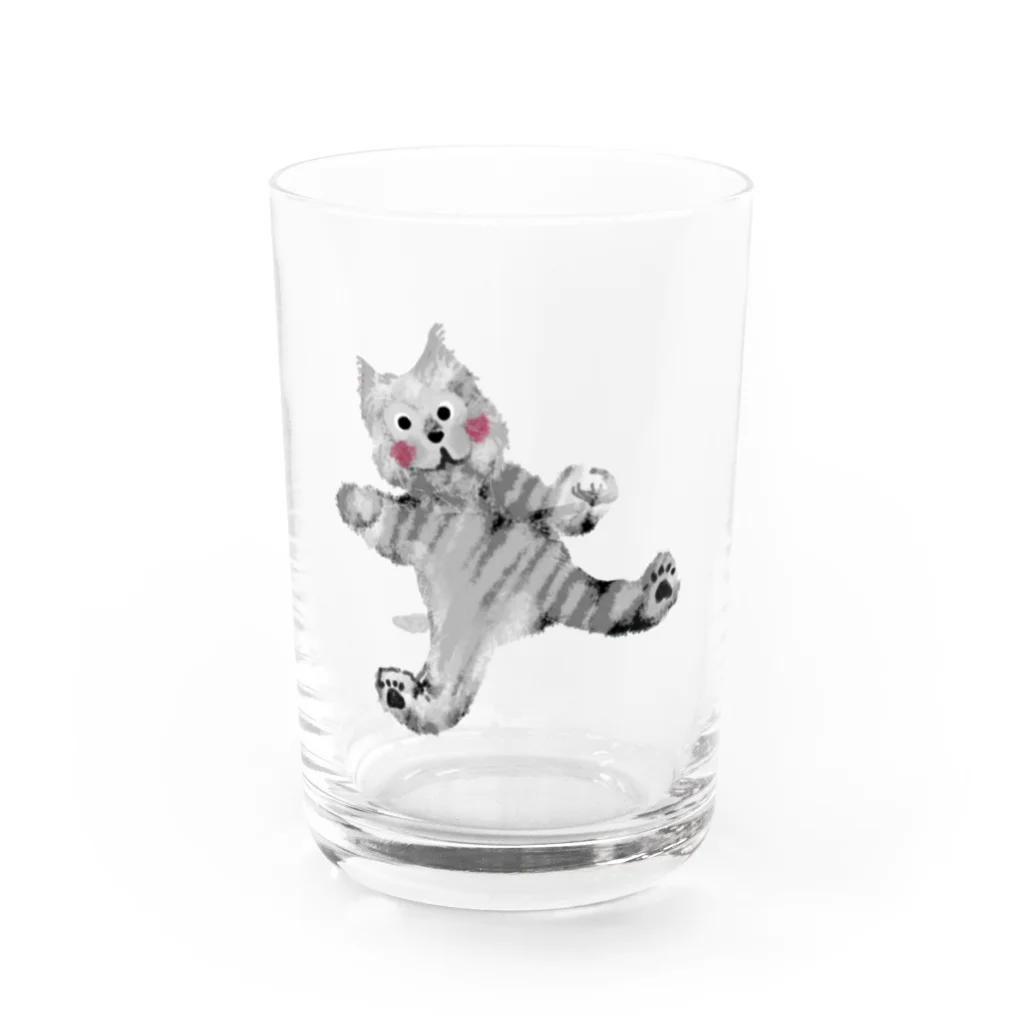 🤍一ノ瀬 彩 🐇⸒⸒ suzuri支店🤍の甘えんぼイヌ【ゆめかわアニマル】 Water Glass :front