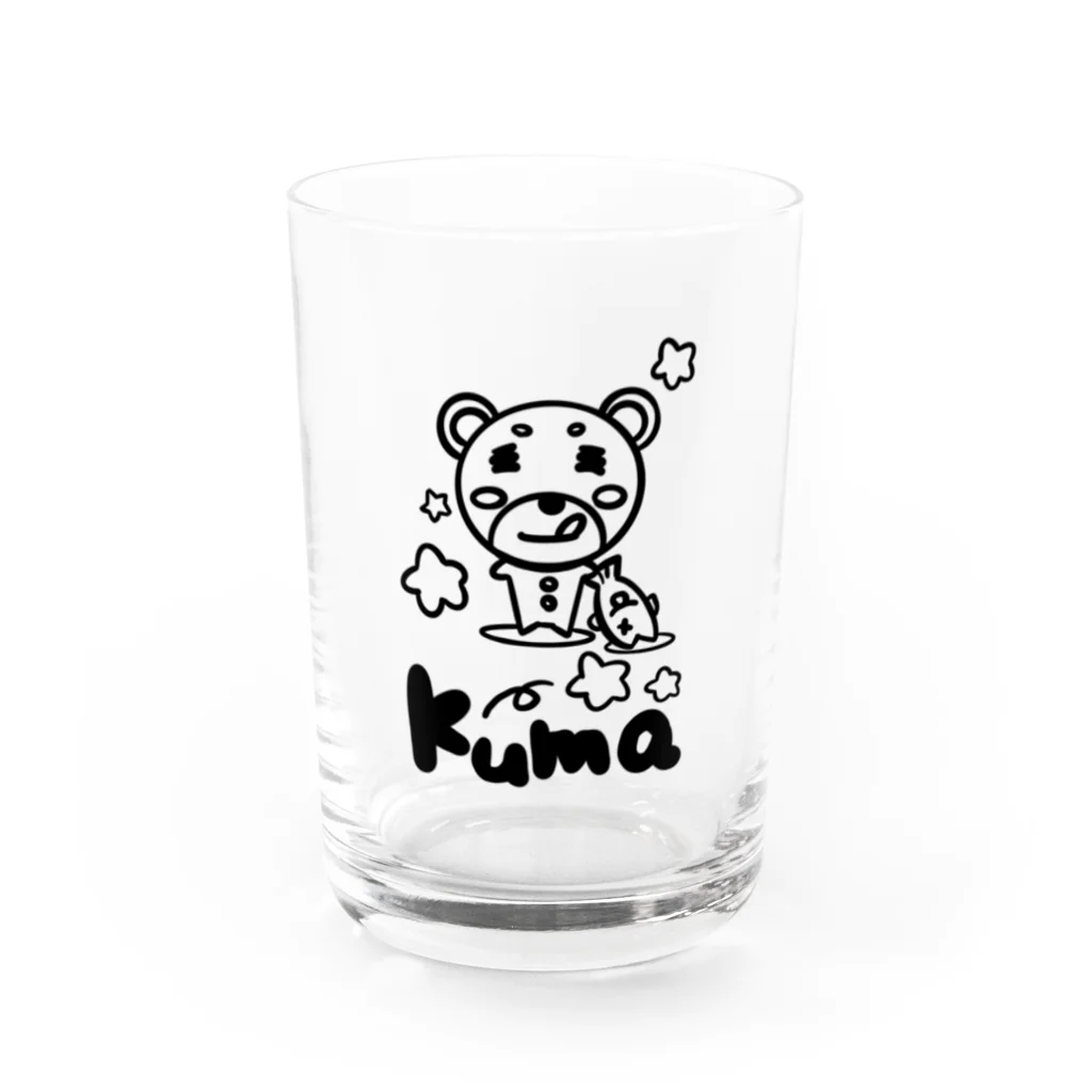 ☆Nacyo☆の腹へり熊雄 Water Glass :front