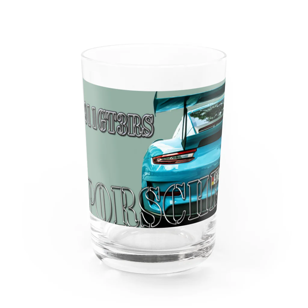 PALA's SHOP　cool、シュール、古風、和風、のPORSCHE　911GT3RS Water Glass :front