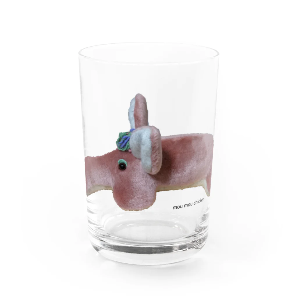 moumouchickenのピンクのミック。 Water Glass :front