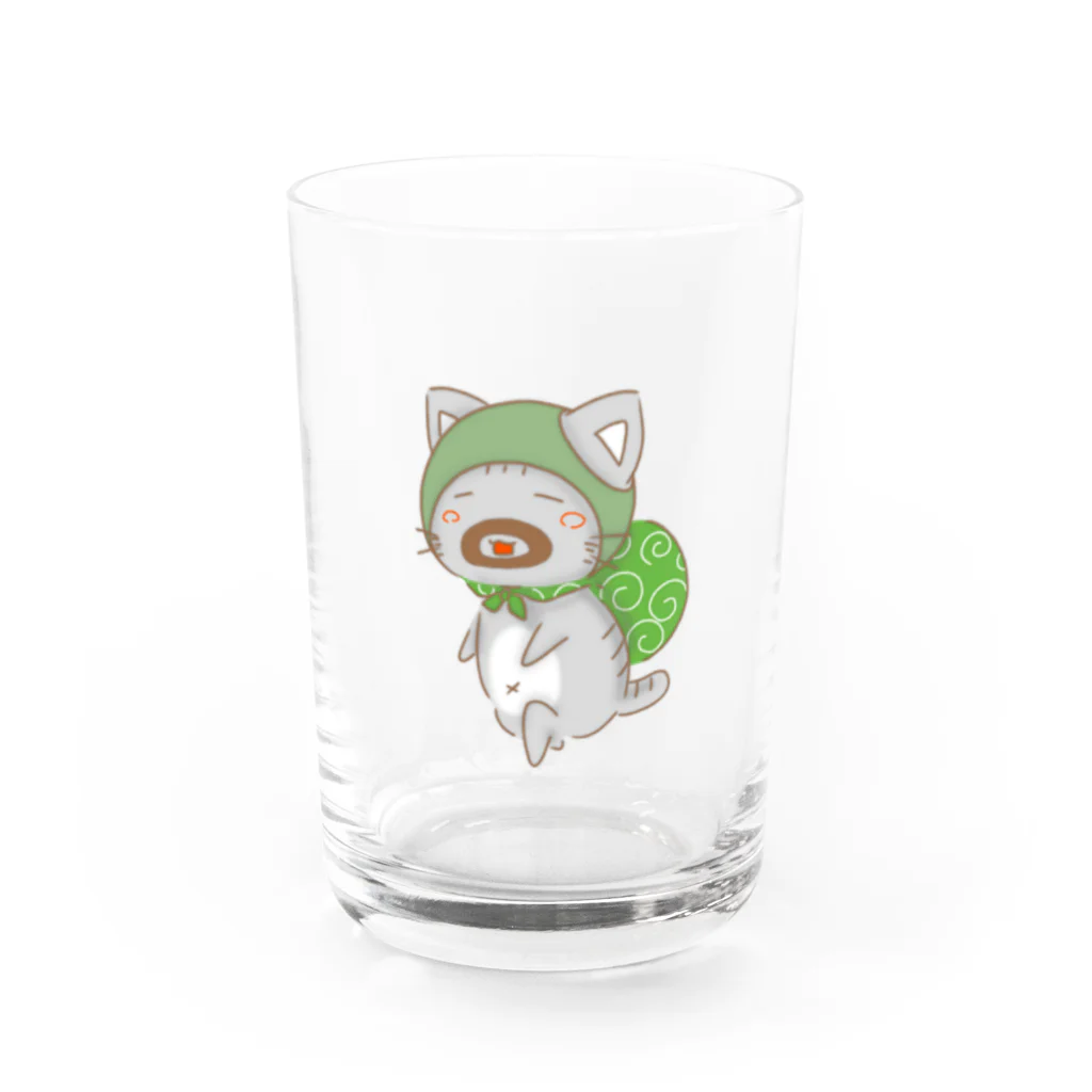 はるる堂のコソッと★どろにゃん Water Glass :front