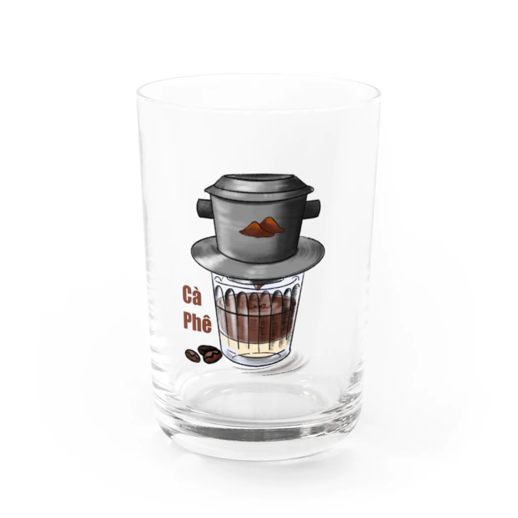 愛ベトナムのベトナムコーヒー Water Glass :front