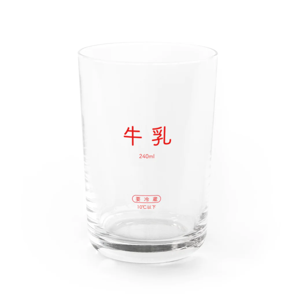 歩行者天国の牛乳グラス　赤 Water Glass :front