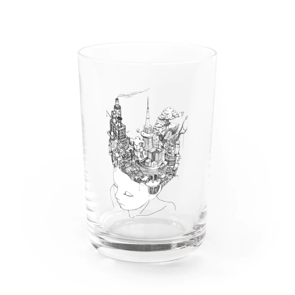 ヤネウラ倉庫の街角 Water Glass :front