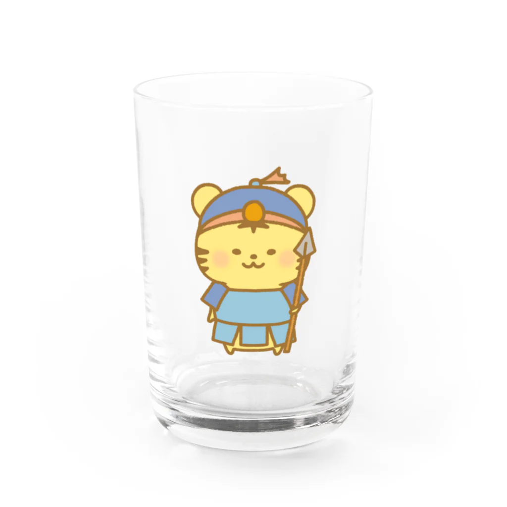 もちぱっちの毘沙門天トラさん Water Glass :front