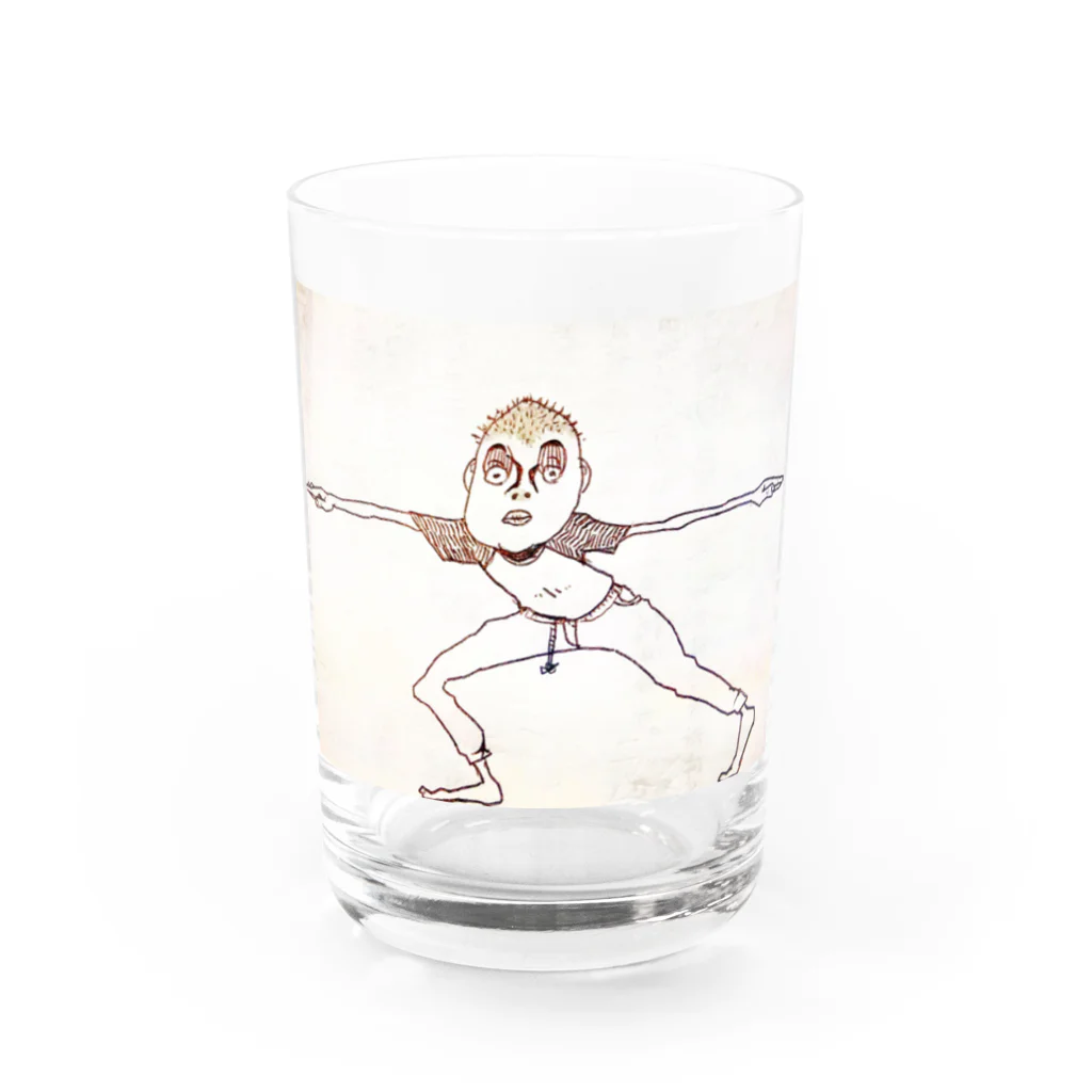 Kikkaの謎男(ハゲ) Water Glass :front