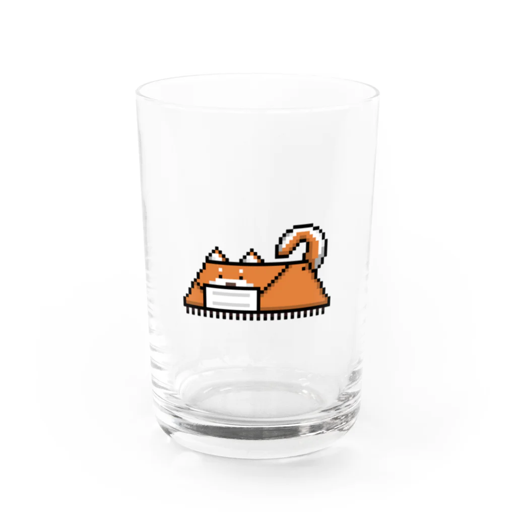 つめローラーの柴犬 Water Glass :front