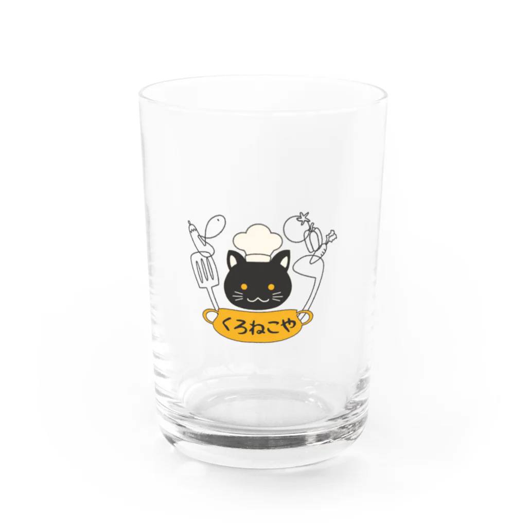 くろねこやのくろねこやロゴ普通 Water Glass :front