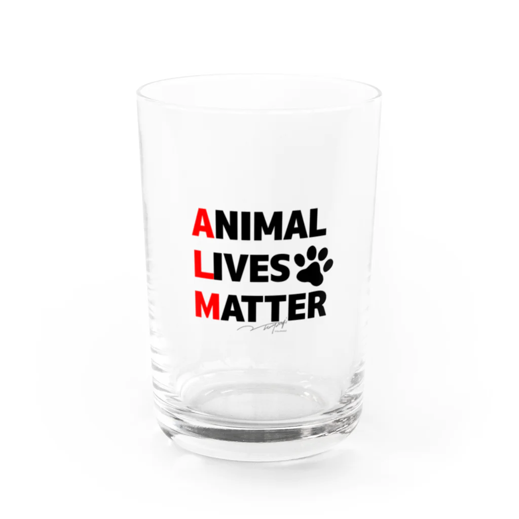 HGA48 動物愛護チャリティーグッズのAnimal Lives Matter Water Glass :front