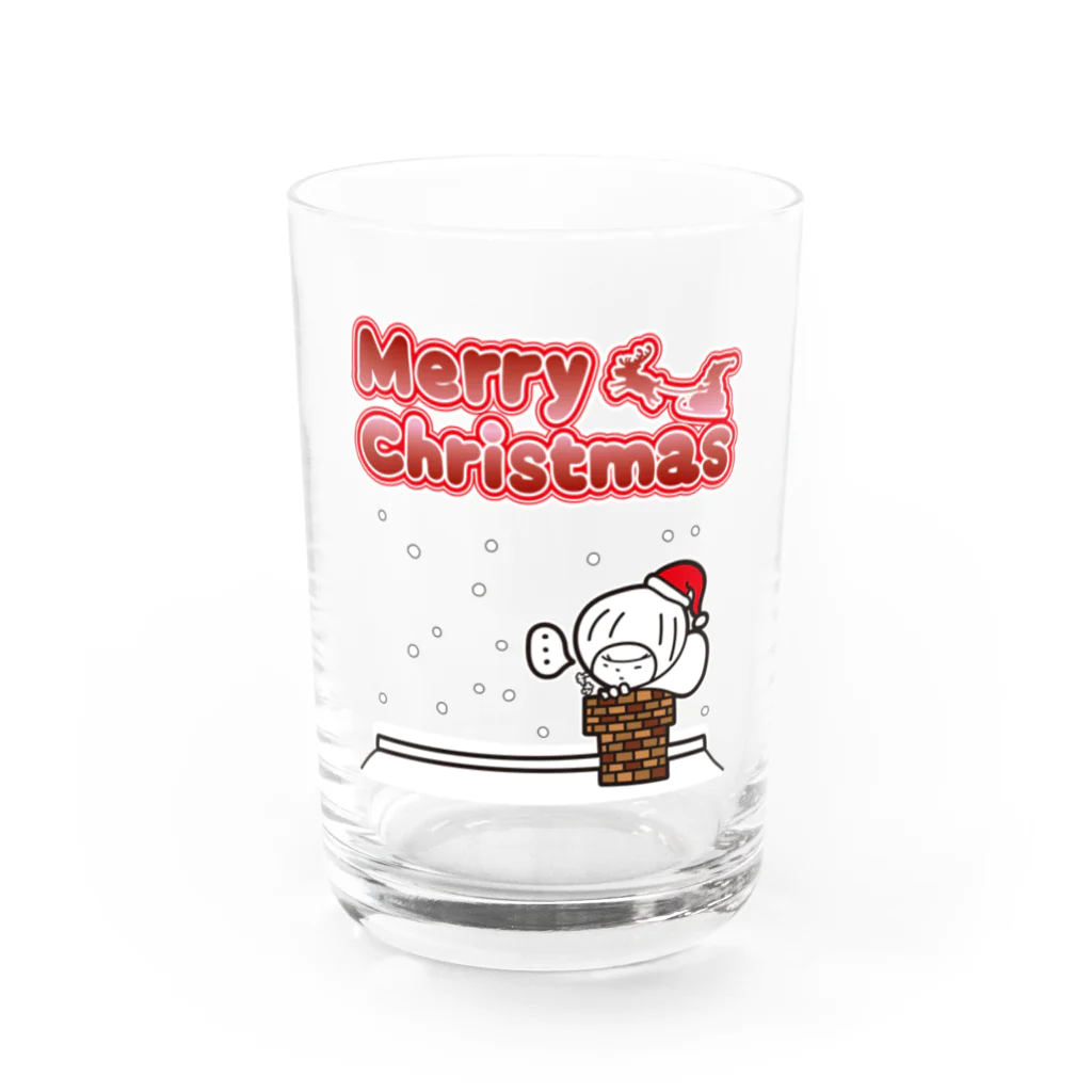 きくのらくがきのMerry Christmas メリークリスマスきく グラス前面