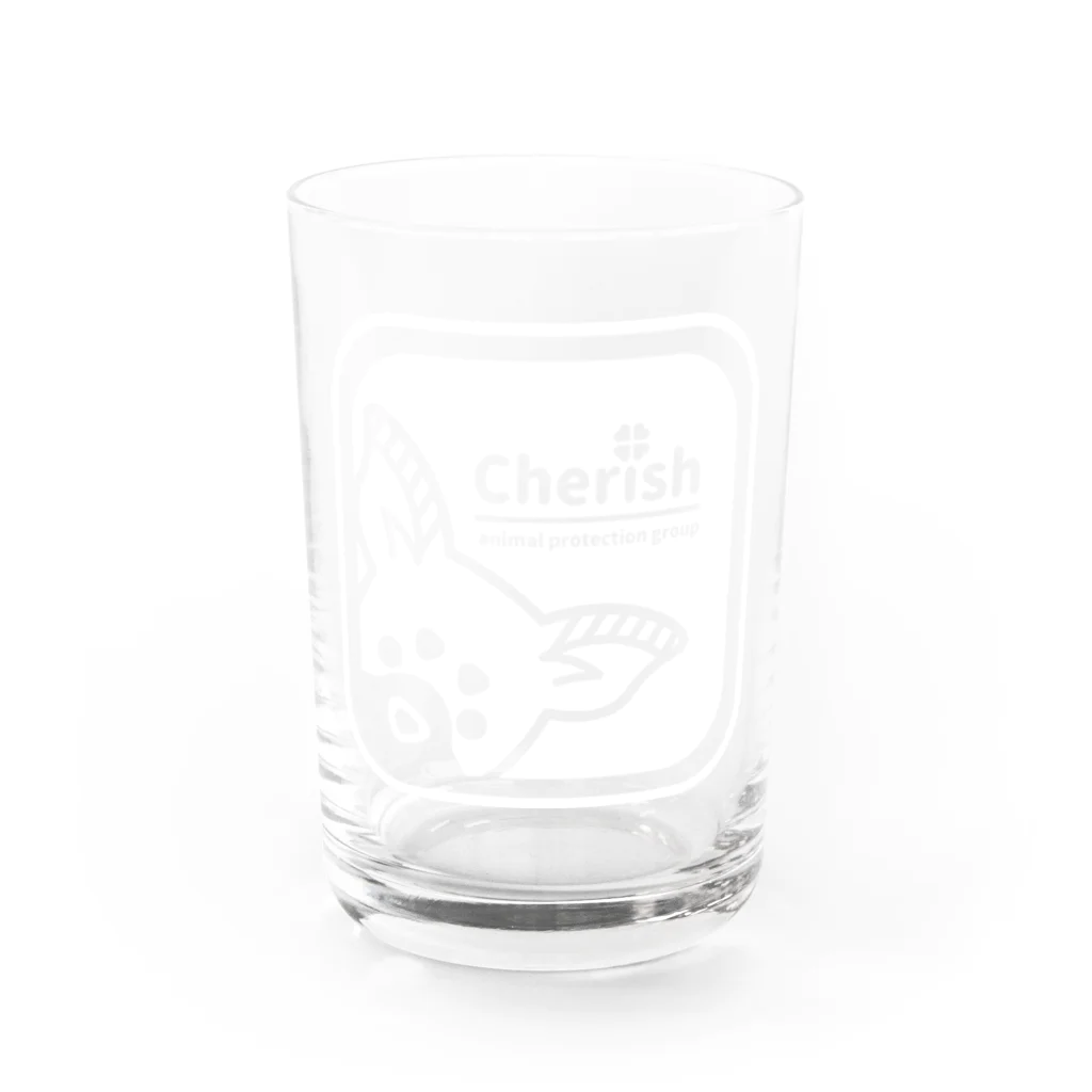 動物愛護団体チェリッシュのチェリッシュ Water Glass :front