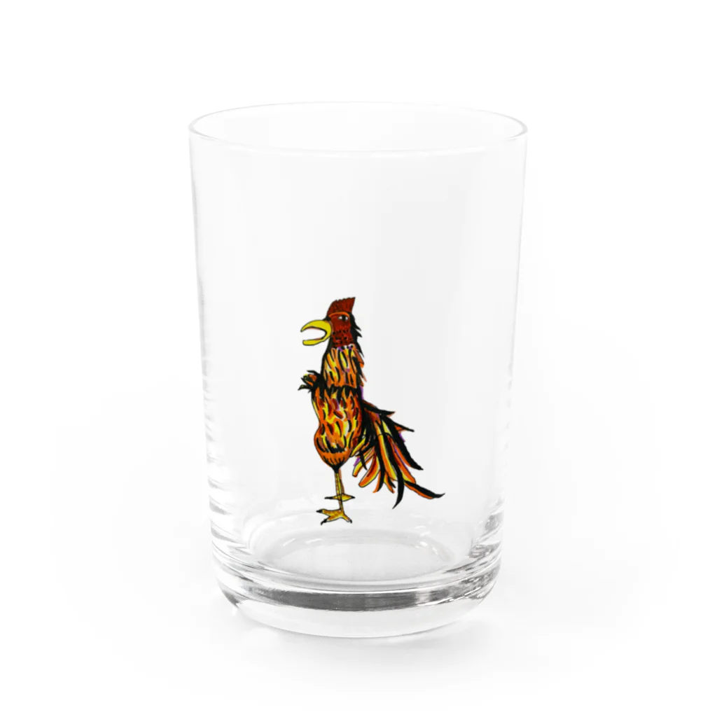 アキタ屋 #ダンボールアート✂︎のニワトリな鶏 グラス前面