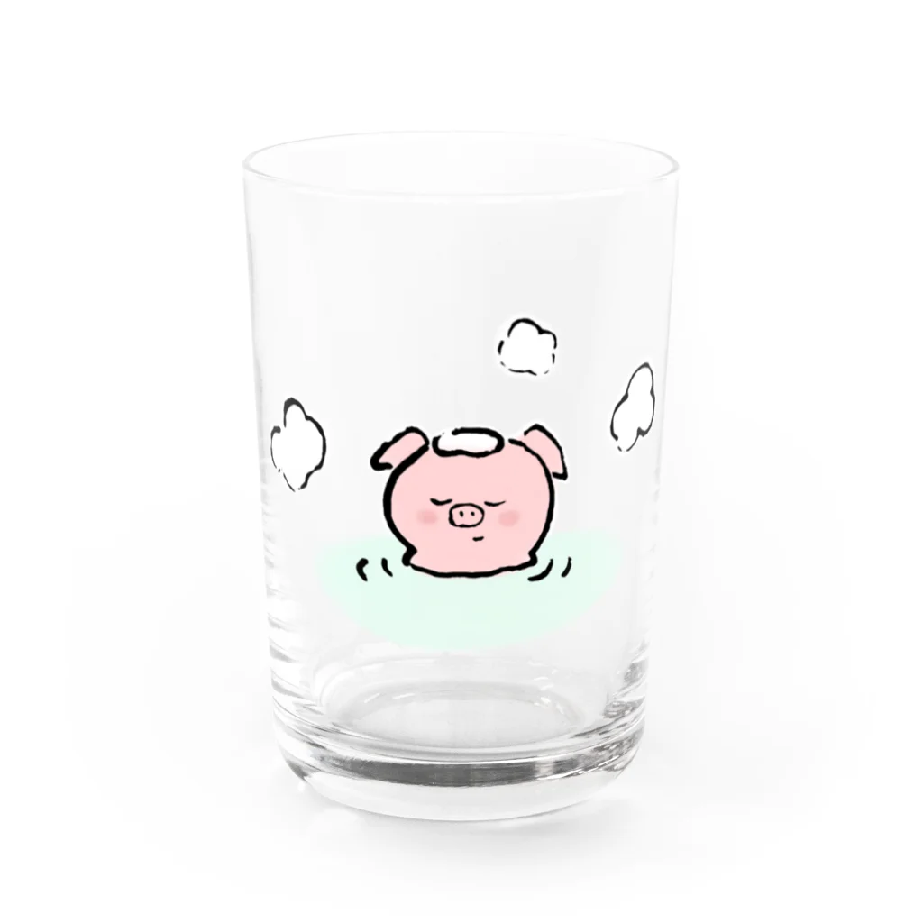 温泉グッズ@ブーさんとキリンの生活のブーさん温泉 Water Glass :front