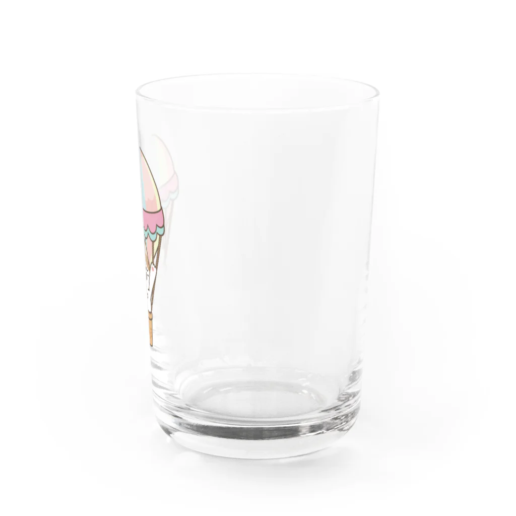 DECORのゆるかわにゃんこズ　気球ver. Water Glass :front