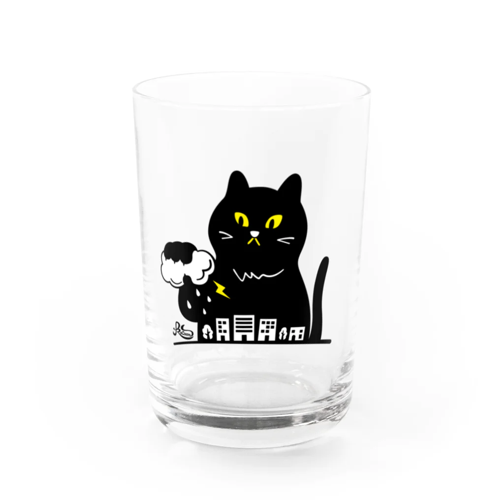 kocoon（コクーン）の嵐を招く黒猫 Water Glass :front