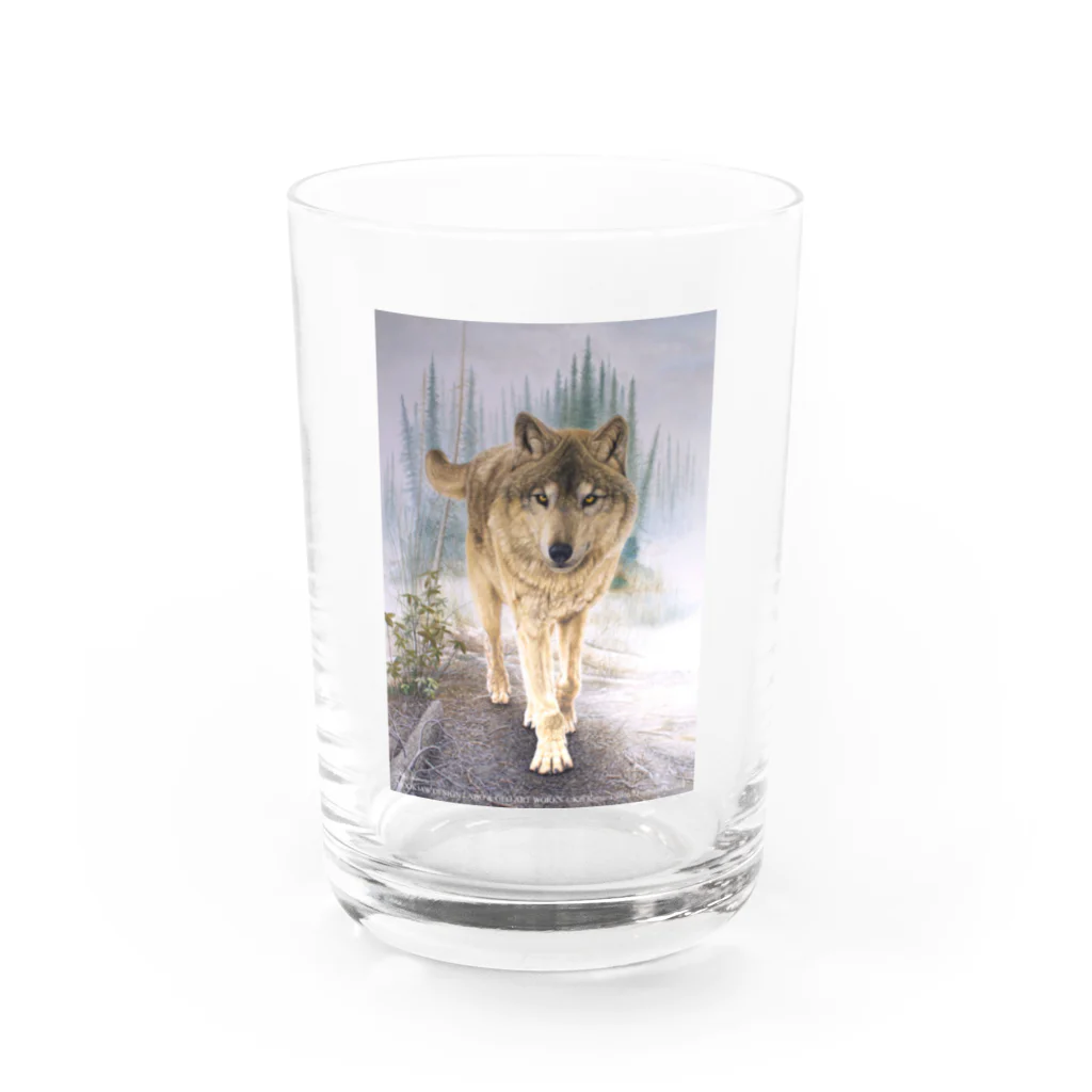 アラスカ野生動物画家きむらけいのF​o​r​e​s​t​ ​o​f​ ​K​a​s​i​l​o​f  Water Glass :front