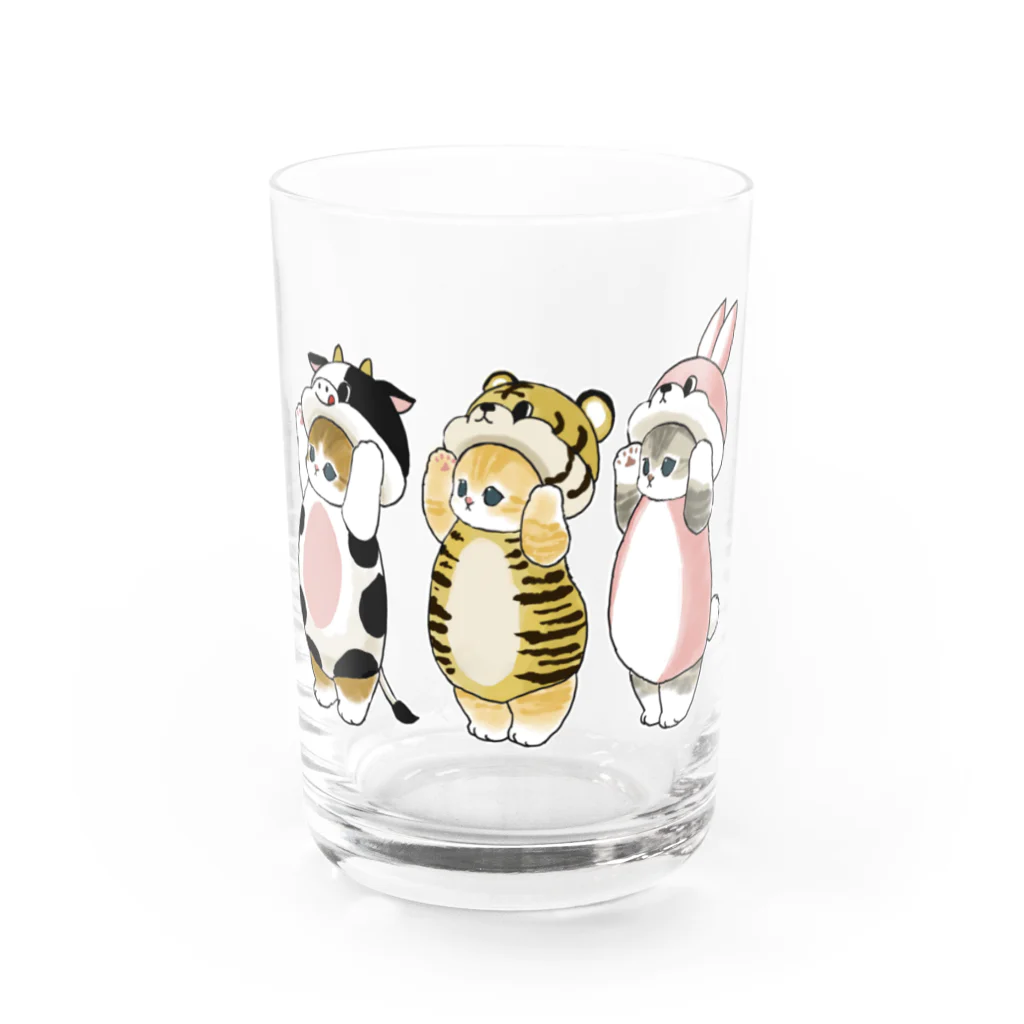 mofusandの被り物にゃん Water Glass :front