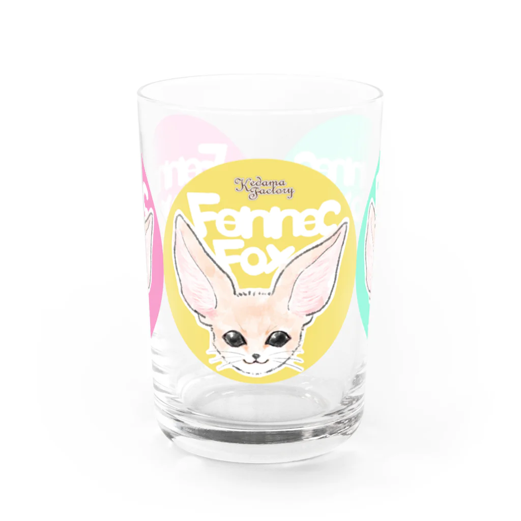 けだまふぁくとりーのフェネックスリーフェイス Water Glass :front