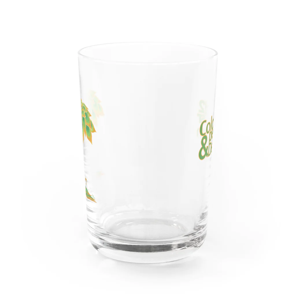 安藤シオン　Colored pencil&Design2srのジユウ Water Glass :front