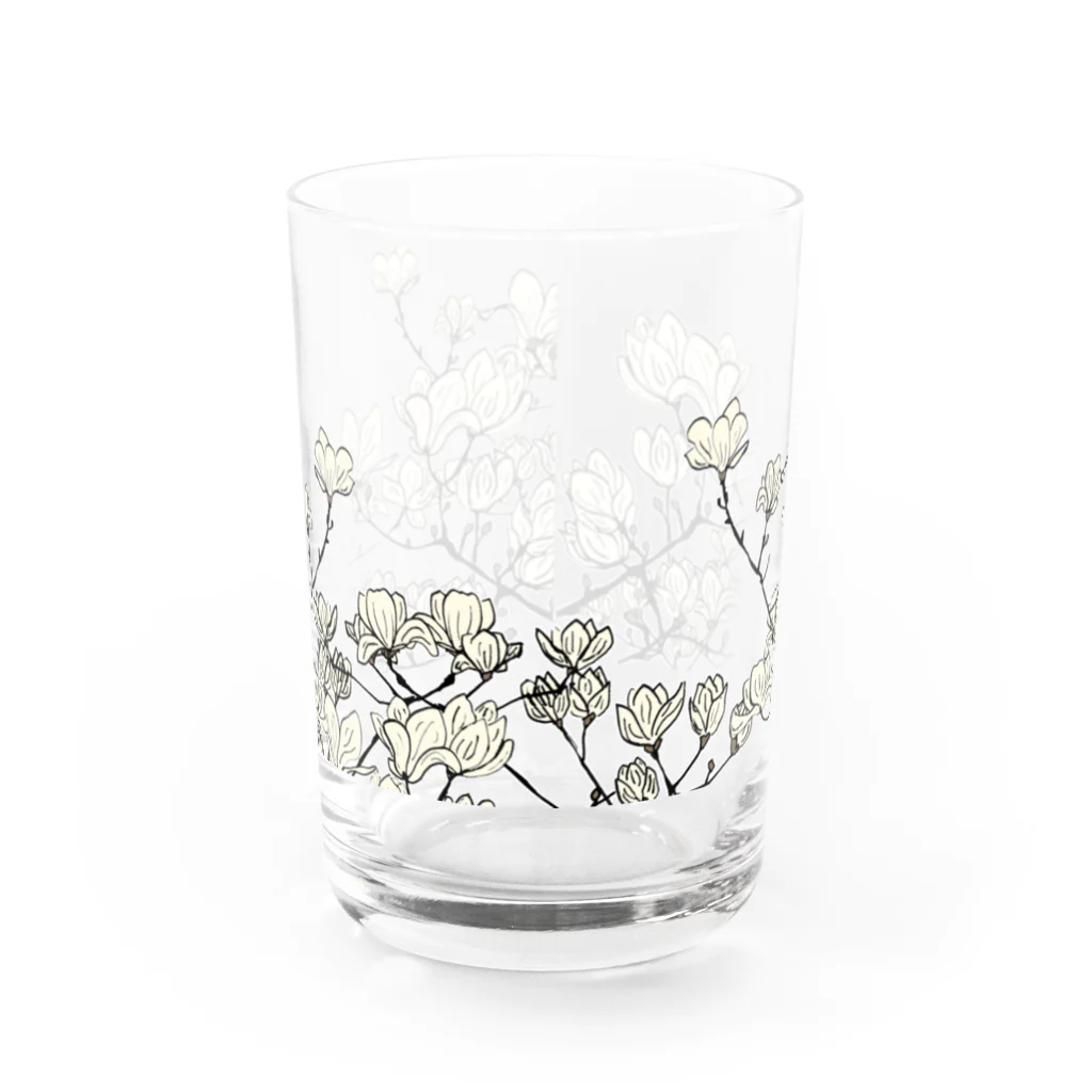 文乃の白木蓮のグラス Water Glass :front