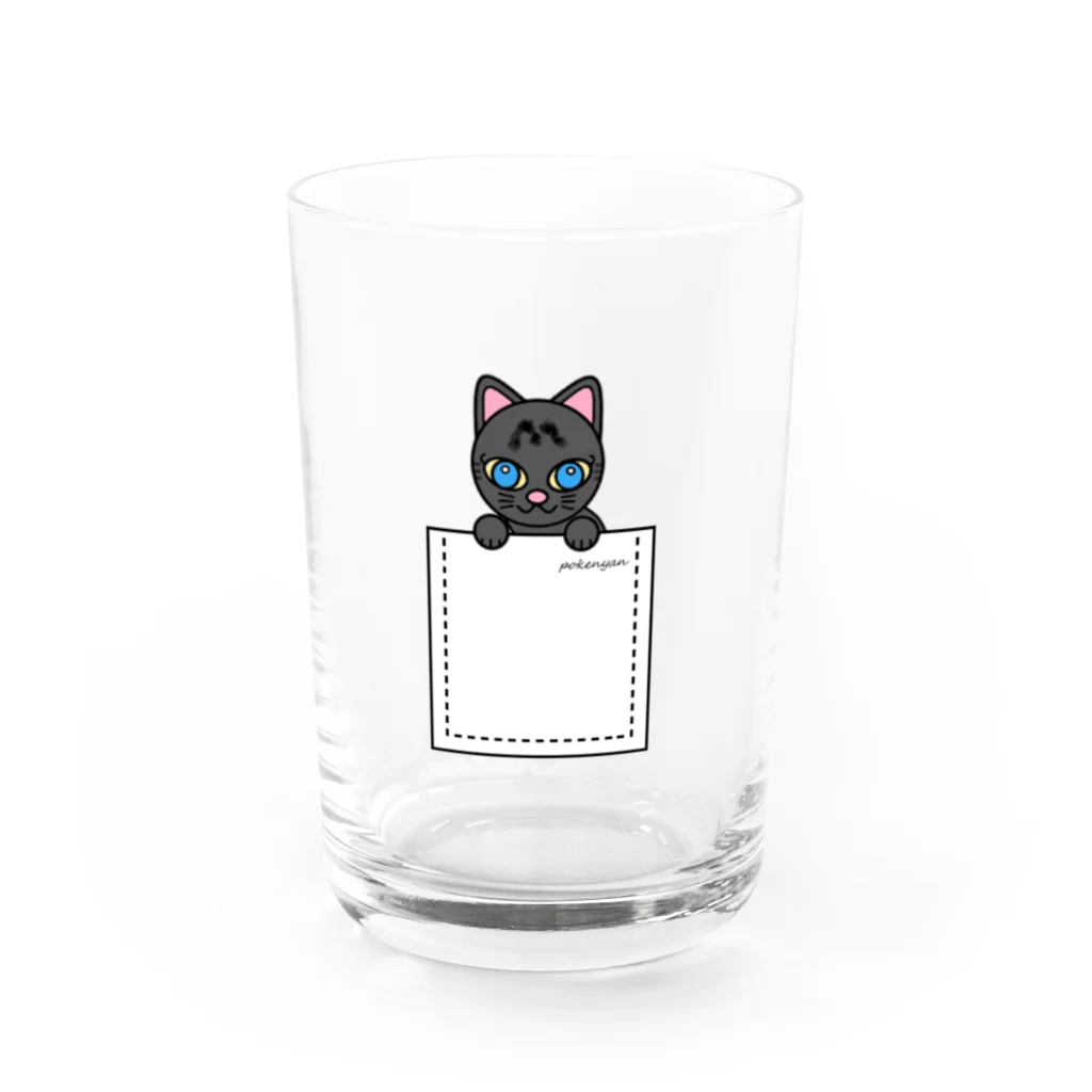 猫部のねこ　pokenyan サバにゃん Water Glass :front